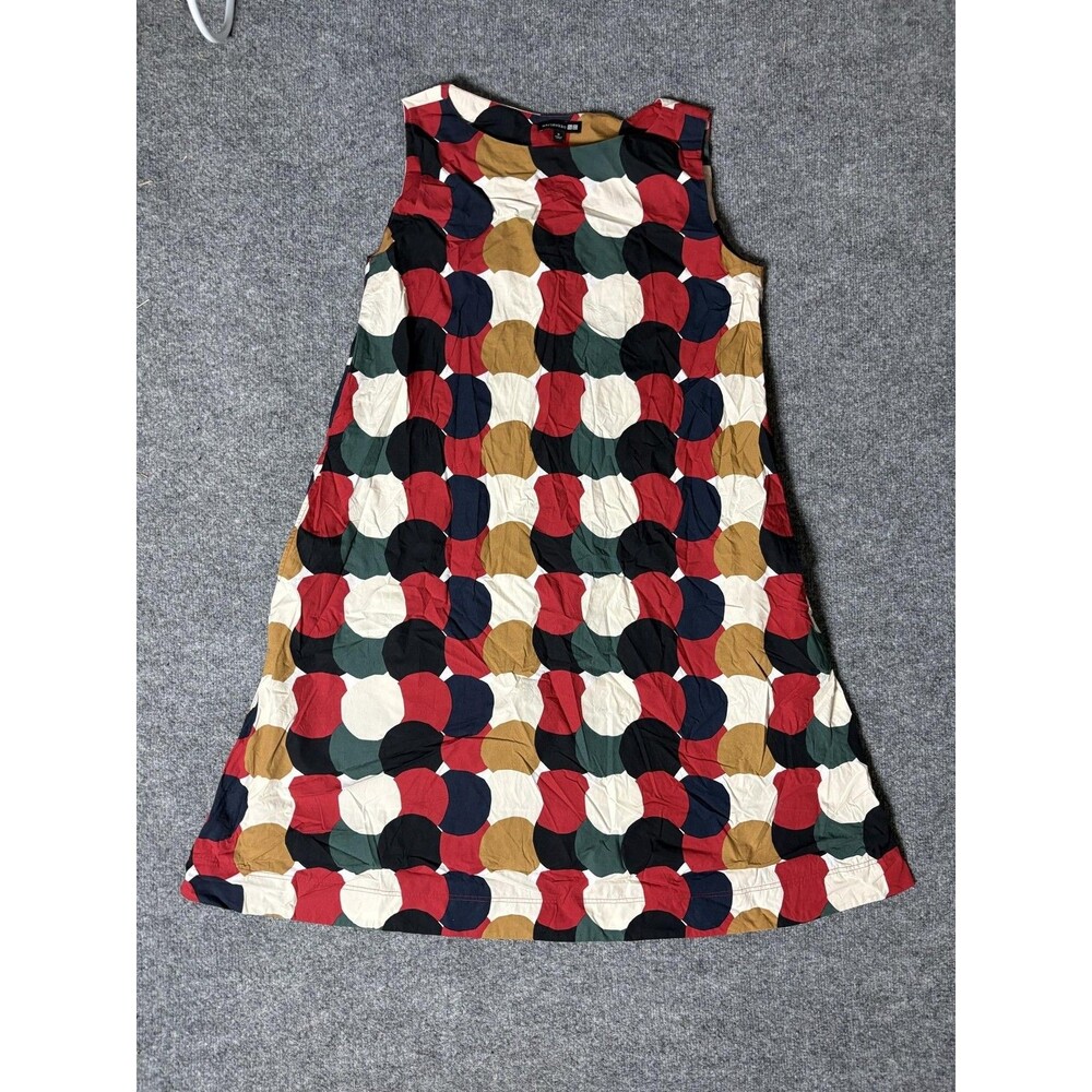 Marimekko Dress Womens M Multicolor Polka Dot A-Line Knee Length Casual